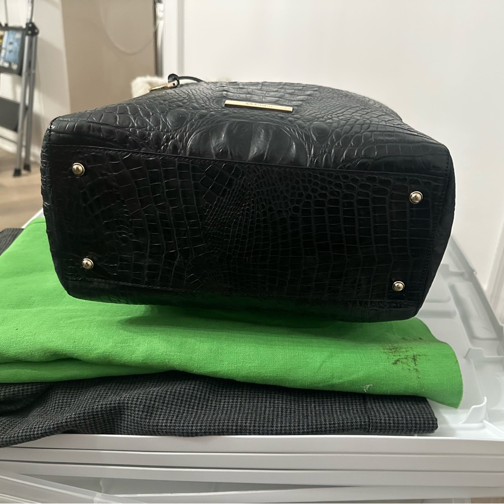 Brahmin Black Crocodile-Embossed Tote Bag - Picture 2 of 5